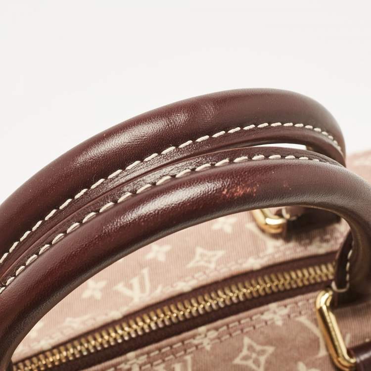 Pre Owned Louis Vuitton Sepia Monogram Mini Lin Canvas Speedy 30 Bag