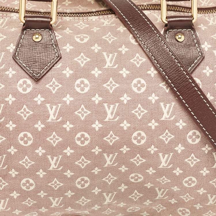 Pre Owned Louis Vuitton Sepia Monogram Mini Lin Canvas Speedy 30 Bag