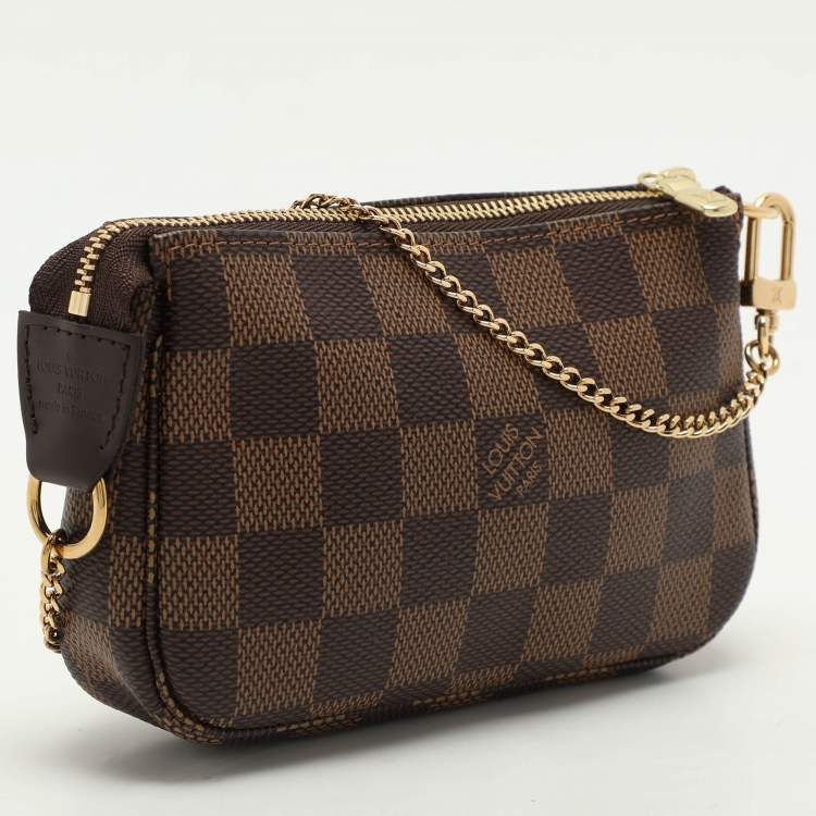 Pre Owned Louis Vuitton Damier Ebene Canvas Mini Pochette Accessoires
