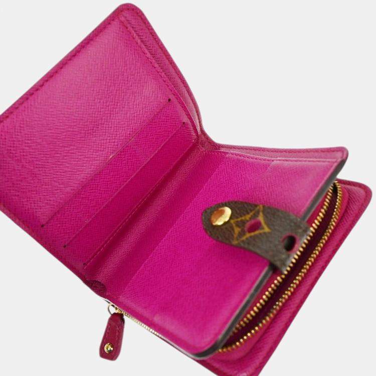Pre Owned Louis Vuitton Monogram Perfo Compact Zip Wallet