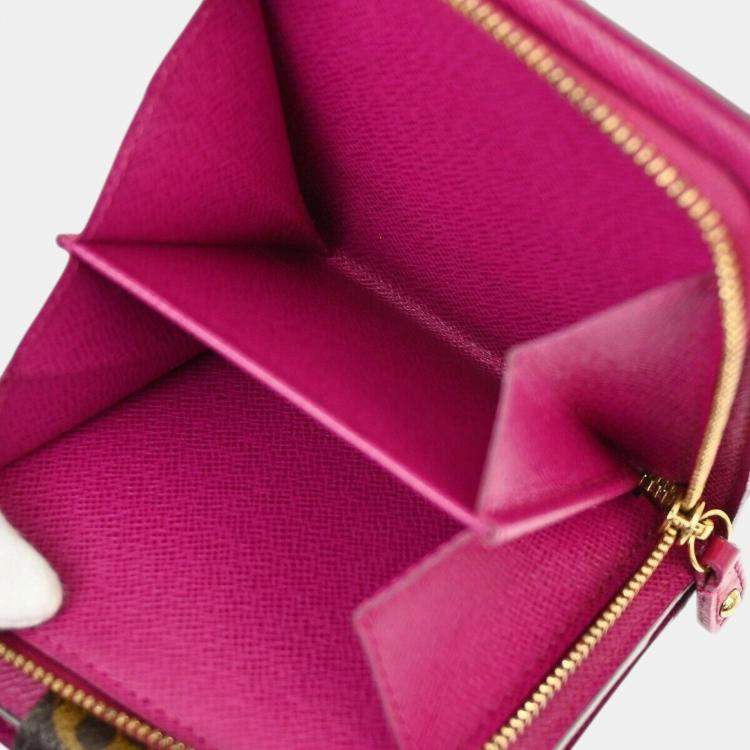 Pre Owned Louis Vuitton Monogram Perfo Compact Zip Wallet