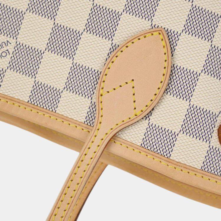 Pre Owned Louis Vuitton Damier Azur Neverfull PM Tote Handbag