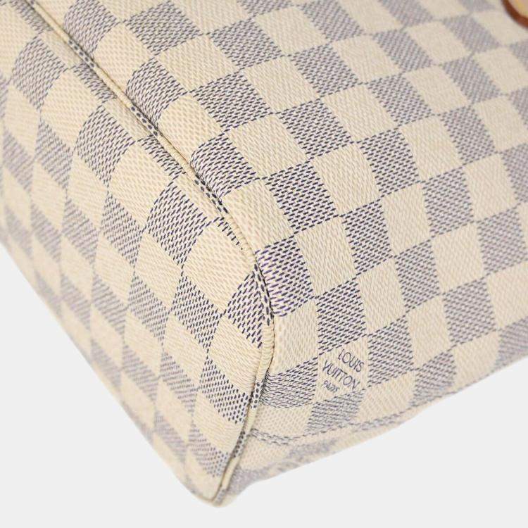 Pre Owned Louis Vuitton Damier Azur Neverfull PM Tote Handbag