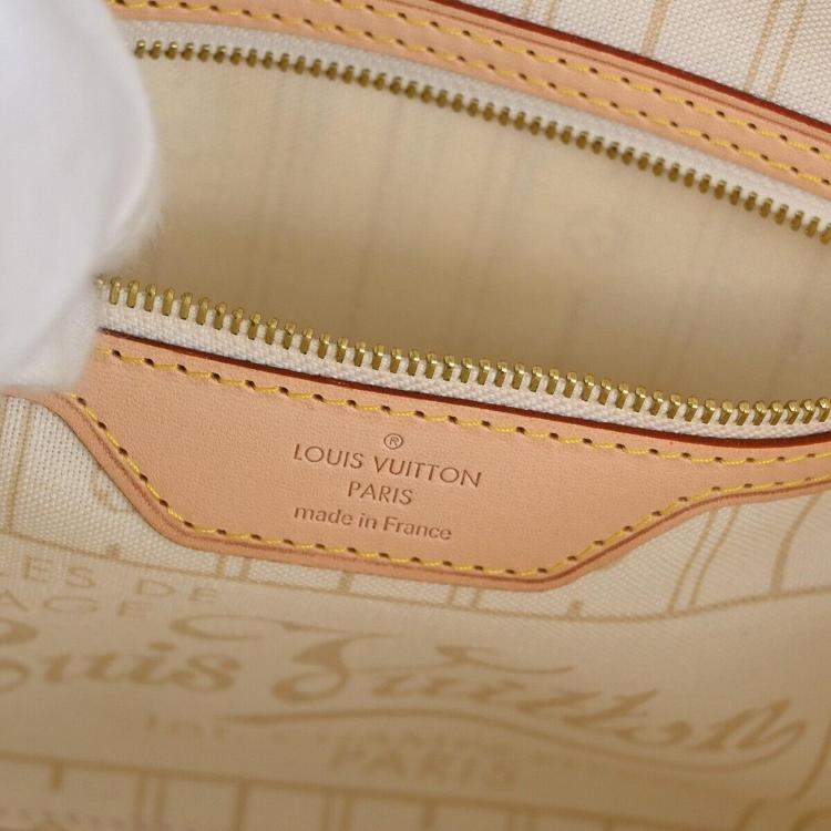 Pre Owned Louis Vuitton Damier Azur Neverfull PM Tote Handbag