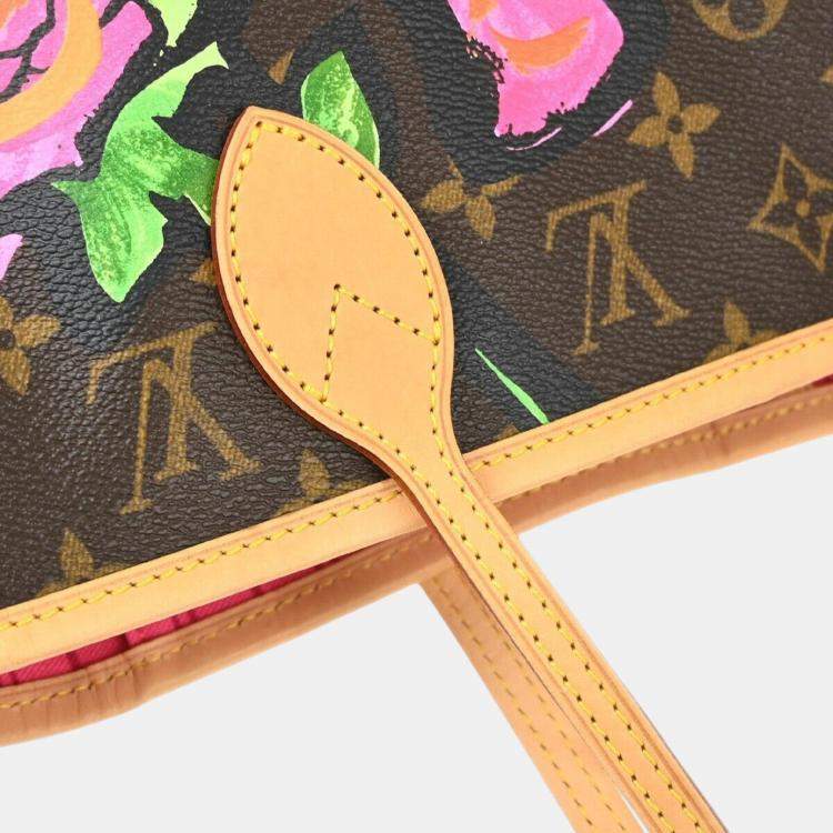 Pre Owned Louis Vuitton Monogram Rose Neverfull MM Shoulder Tote Bag