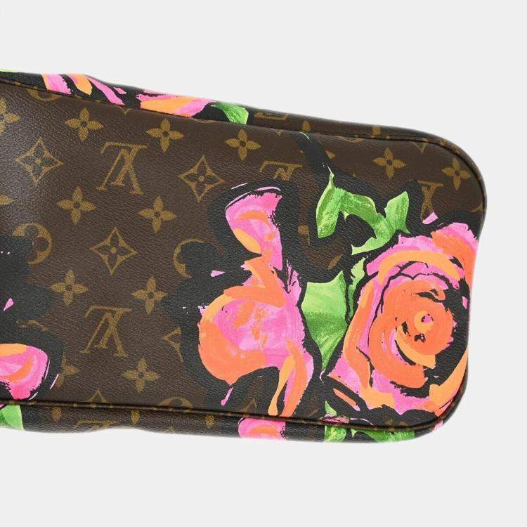 Pre Owned Louis Vuitton Monogram Rose Neverfull MM Shoulder Tote Bag