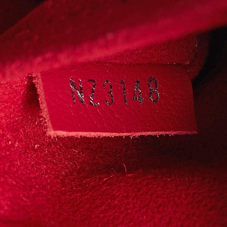 Pre Owned Louis Vuitton Red Leather New Wave Chain PM Bag
