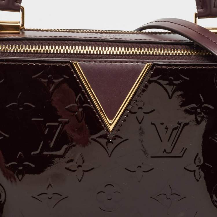 Pre Owned Louis Vuitton Amarante Monogram Vernis Melrose Bag