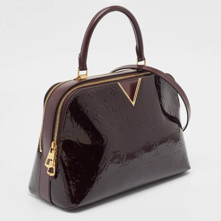 Pre Owned Louis Vuitton Amarante Monogram Vernis Melrose Bag