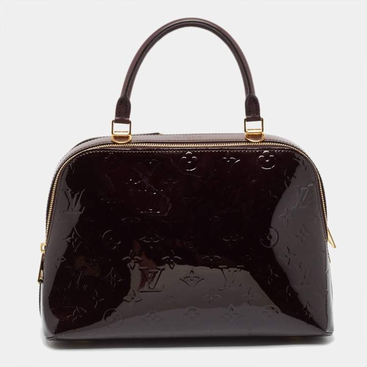 Pre Owned Louis Vuitton Amarante Monogram Vernis Melrose Bag