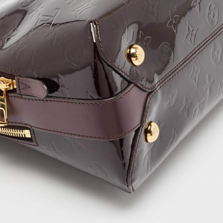 Pre Owned Louis Vuitton Amarante Monogram Vernis Melrose Bag