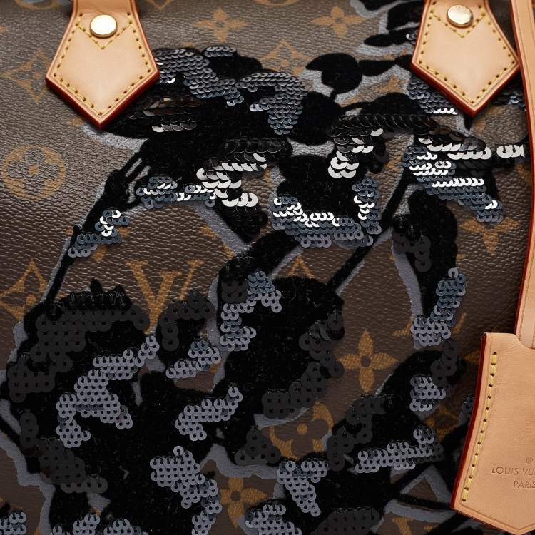 Pre Owned Louis Vuitton Monogram Canvas Limited Edition Fleur De Jais Speedy 30 Bag