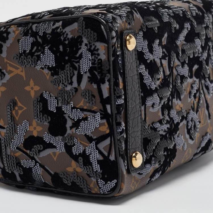 Pre Owned Louis Vuitton Monogram Canvas Limited Edition Fleur De Jais Speedy 30 Bag