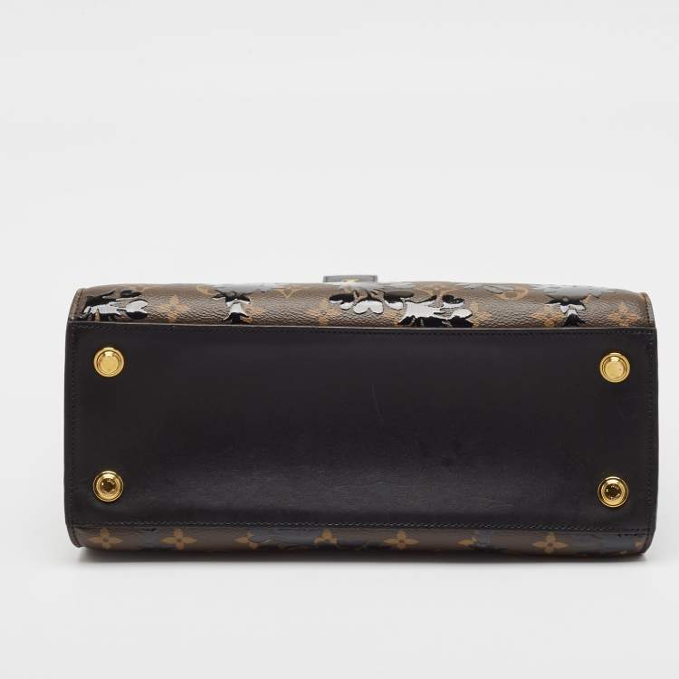 Pre Owned Louis Vuitton Black Monogram Canvas and Leather Blossom City Steamer MM Bag
