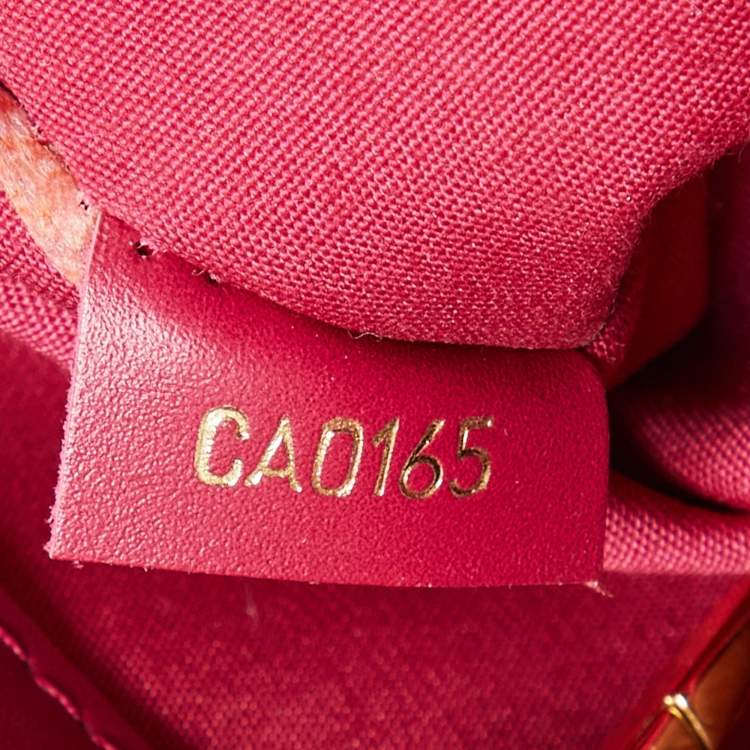 Pre Owned Louis Vuitton Indian Rose Monogram Vernis Montaigne BB Bag