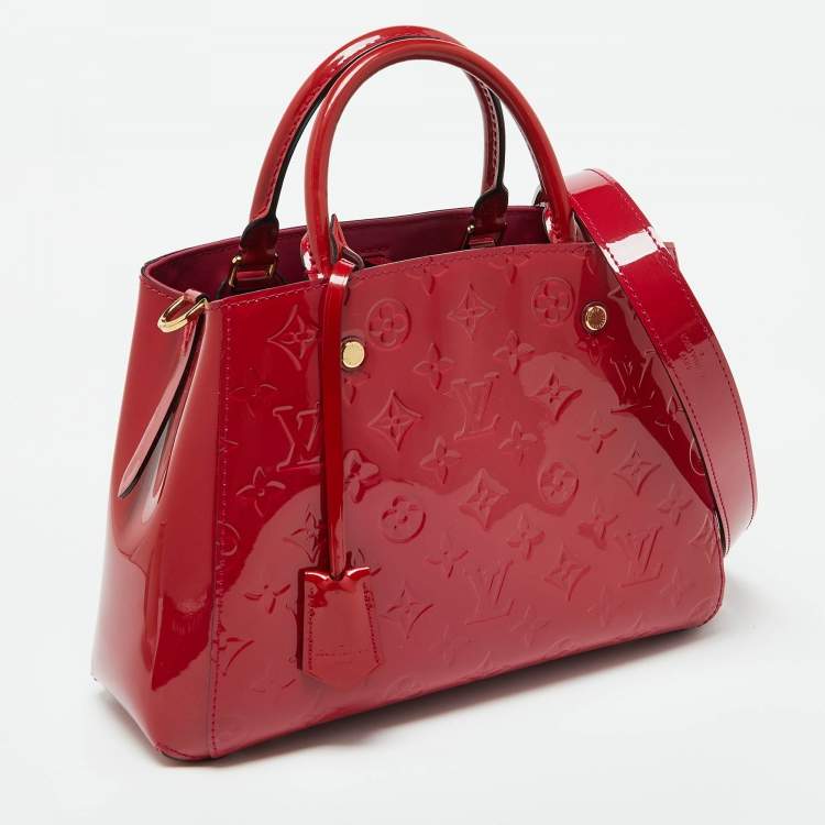 Pre Owned Louis Vuitton Indian Rose Monogram Vernis Montaigne BB Bag