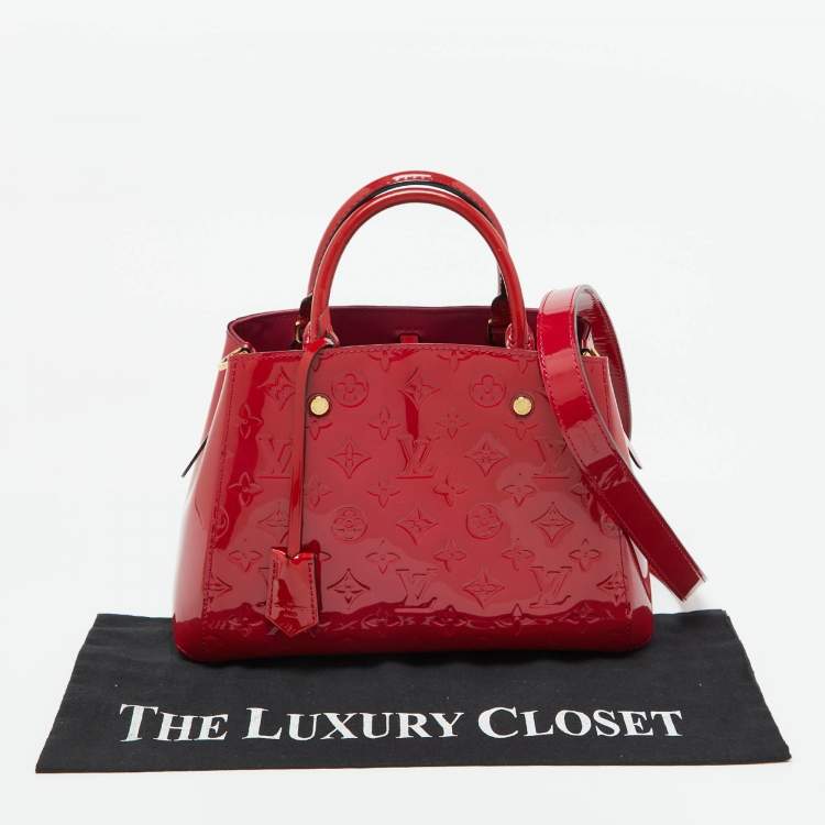 Pre Owned Louis Vuitton Indian Rose Monogram Vernis Montaigne BB Bag