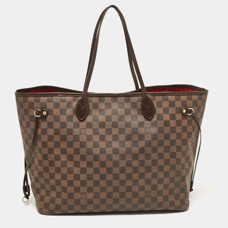 Pre Owned Louis Vuitton Damier Ebene Canvas Neverfull GM Bag
