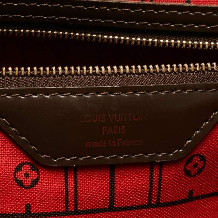Pre Owned Louis Vuitton Damier Ebene Canvas Neverfull GM Bag