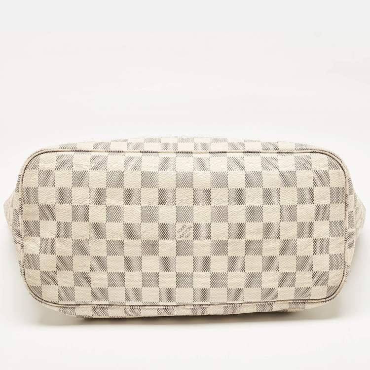 Pre Owned Louis Vuitton Damier Azur Neverfull MM Bag