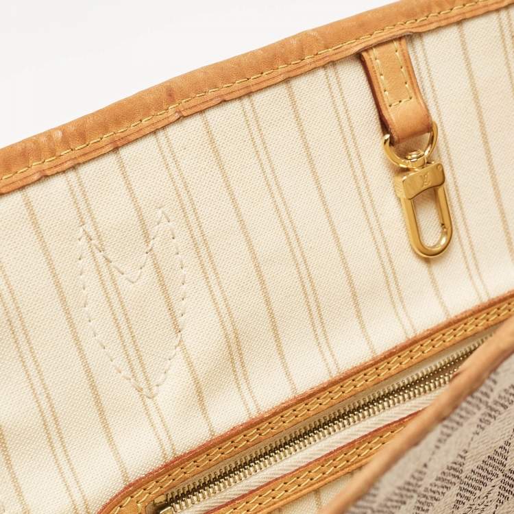 Pre Owned Louis Vuitton Damier Azur Neverfull MM Bag