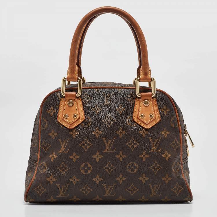 Pre Owned Louis Vuitton Monogram Canvas and Leather Manhattan PM Bag