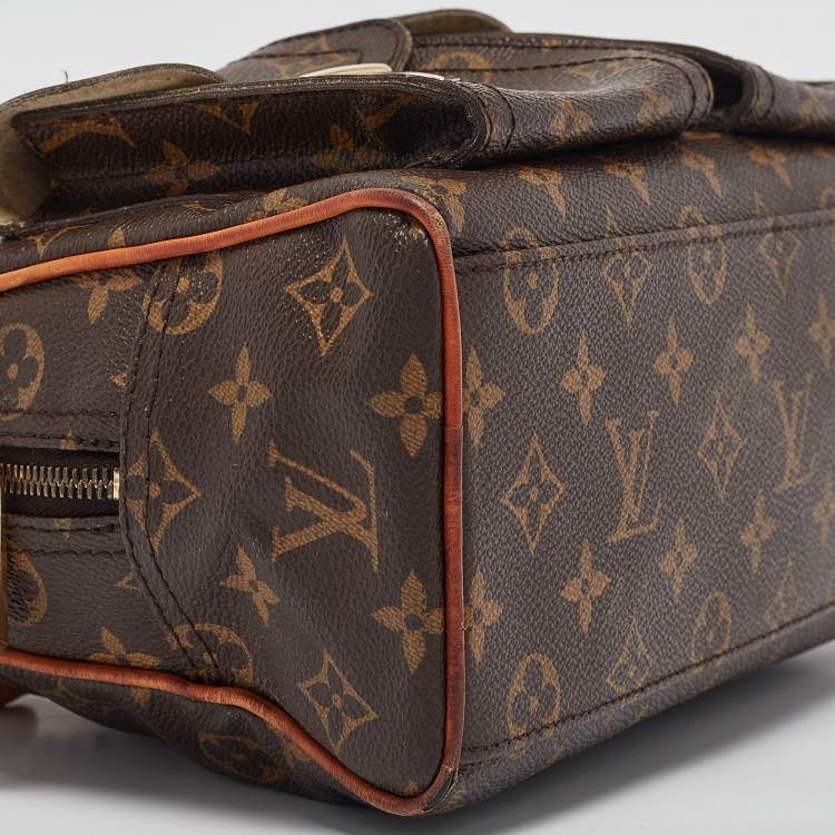 Pre Owned Louis Vuitton Monogram Canvas and Leather Manhattan PM Bag