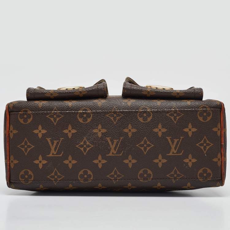 Pre Owned Louis Vuitton Monogram Canvas and Leather Manhattan PM Bag