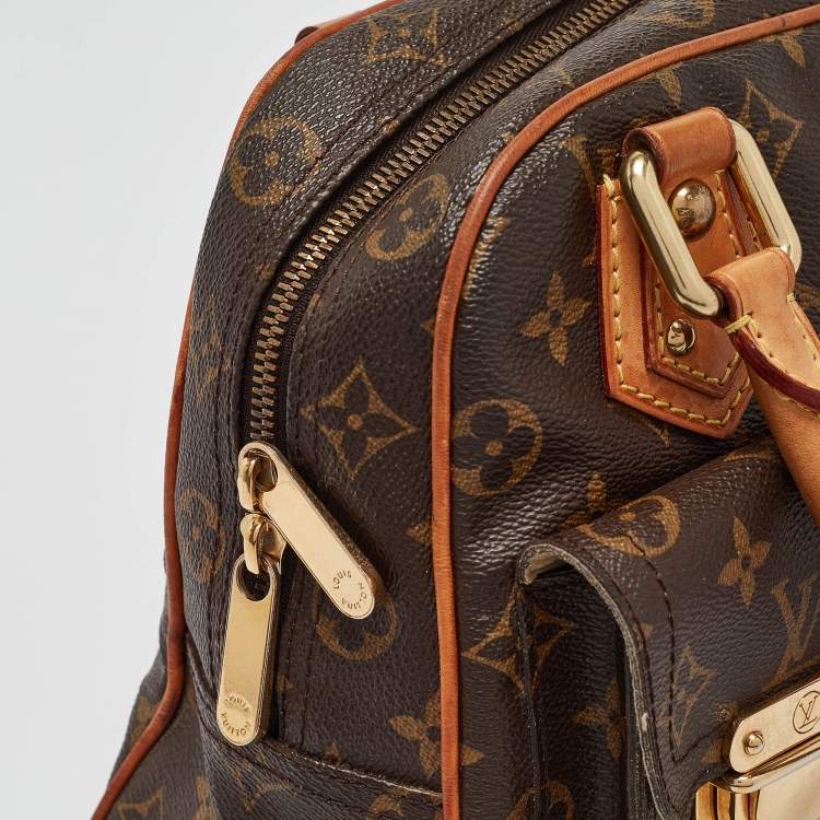 Pre Owned Louis Vuitton Monogram Canvas and Leather Manhattan PM Bag
