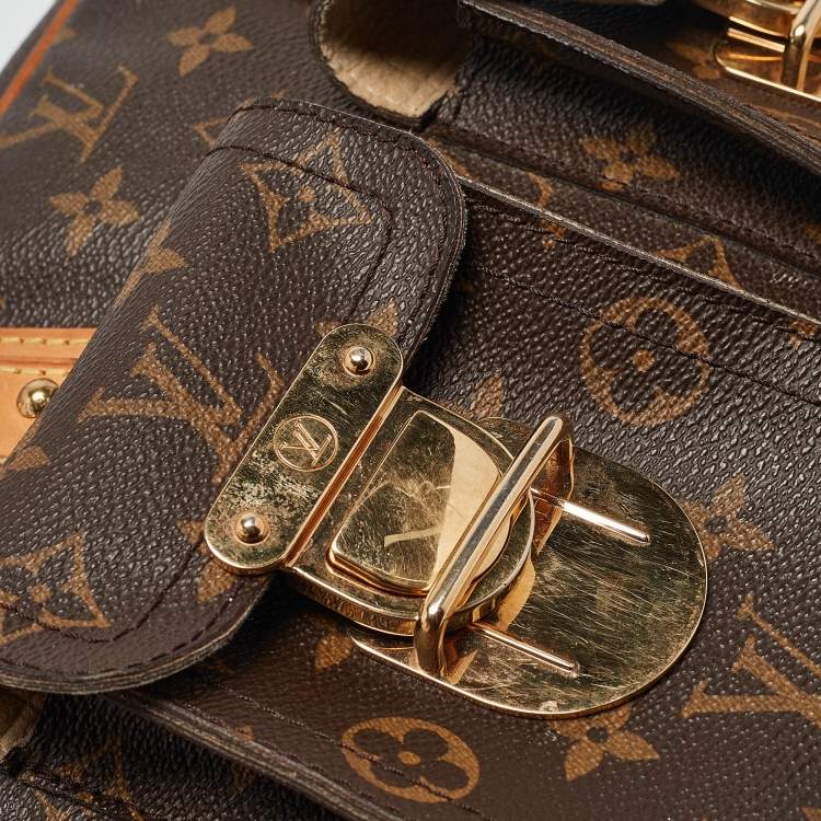 Pre Owned Louis Vuitton Monogram Canvas and Leather Manhattan PM Bag