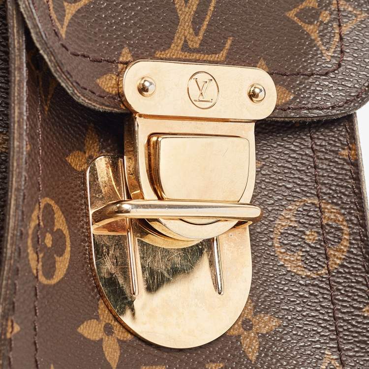 Pre Owned Louis Vuitton Monogram Canvas and Leather Manhattan PM Bag
