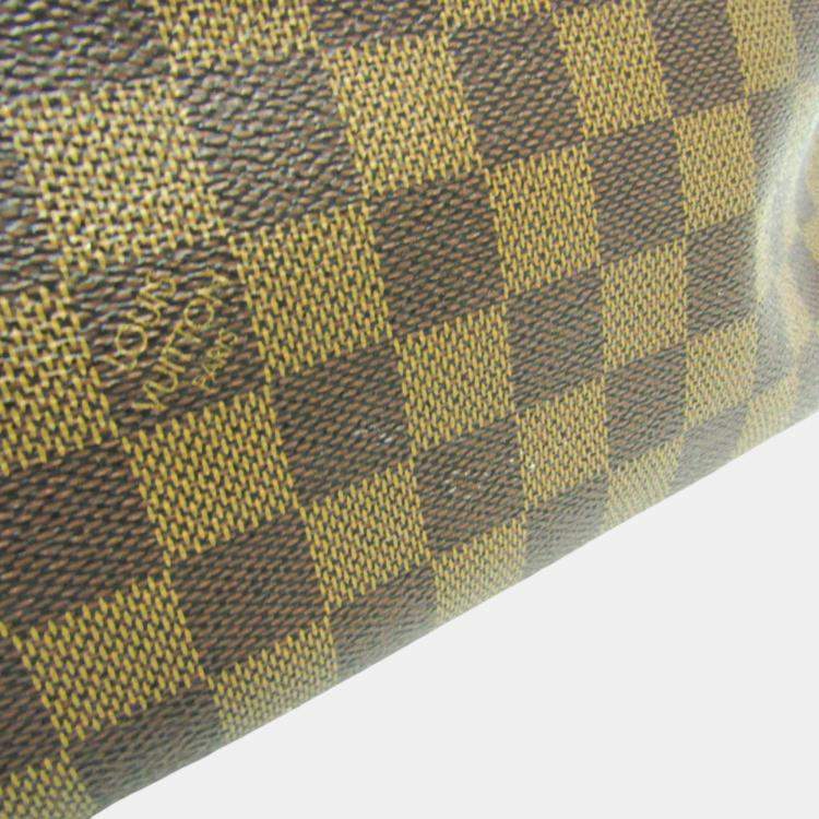 Pre Owned Louis Vuitton Ebene Damier Saleya MM Handbag