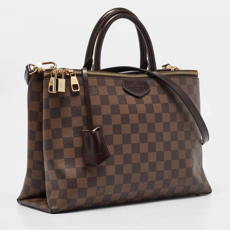 Pre Owned Louis Vuitton Damier Ebene Canvas Brompton Bag