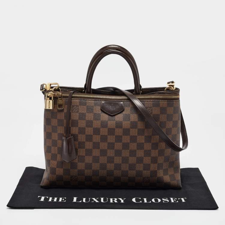 Pre Owned Louis Vuitton Damier Ebene Canvas Brompton Bag