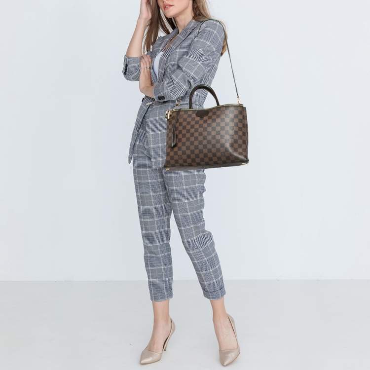 Pre Owned Louis Vuitton Damier Ebene Canvas Brompton Bag