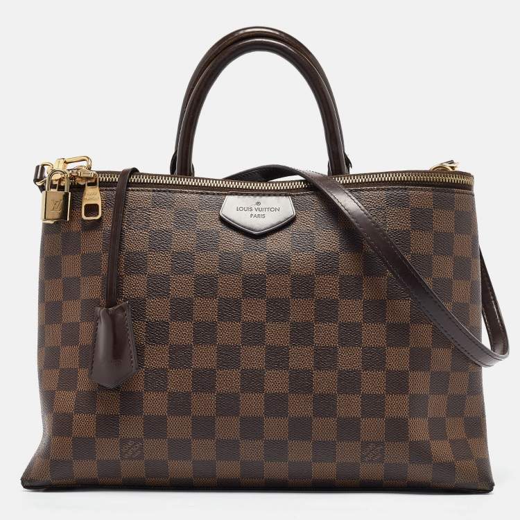 Pre Owned Louis Vuitton Damier Ebene Canvas Brompton Bag