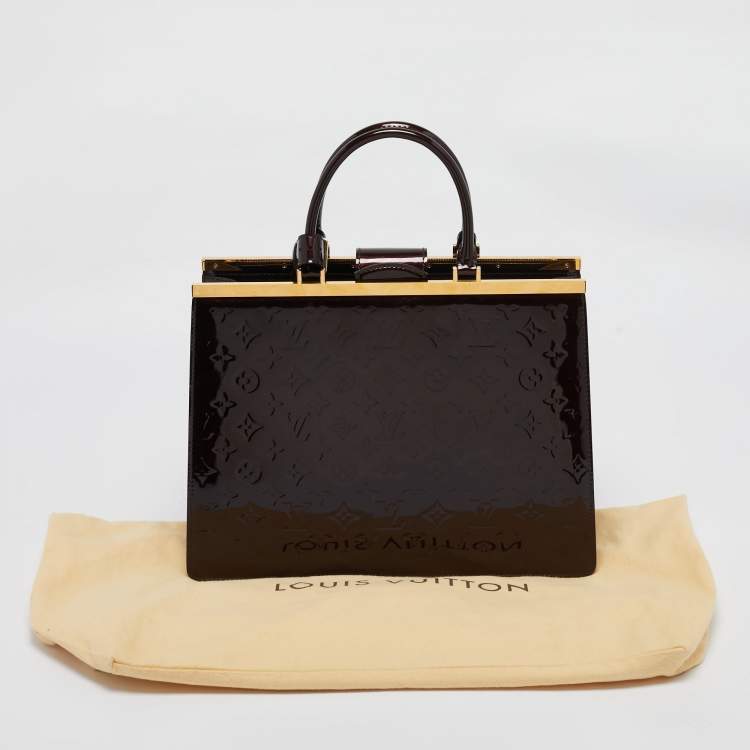 Pre Owned Louis Vuitton Amarante Monogram Vernis Deesse GM Bag