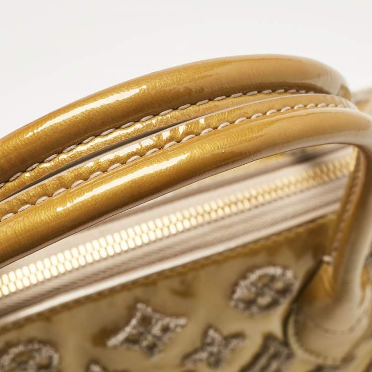 Pre Owned Louis Vuitton Gris Monogram Patent Leather Limited Edition Fascination Lockit Bag