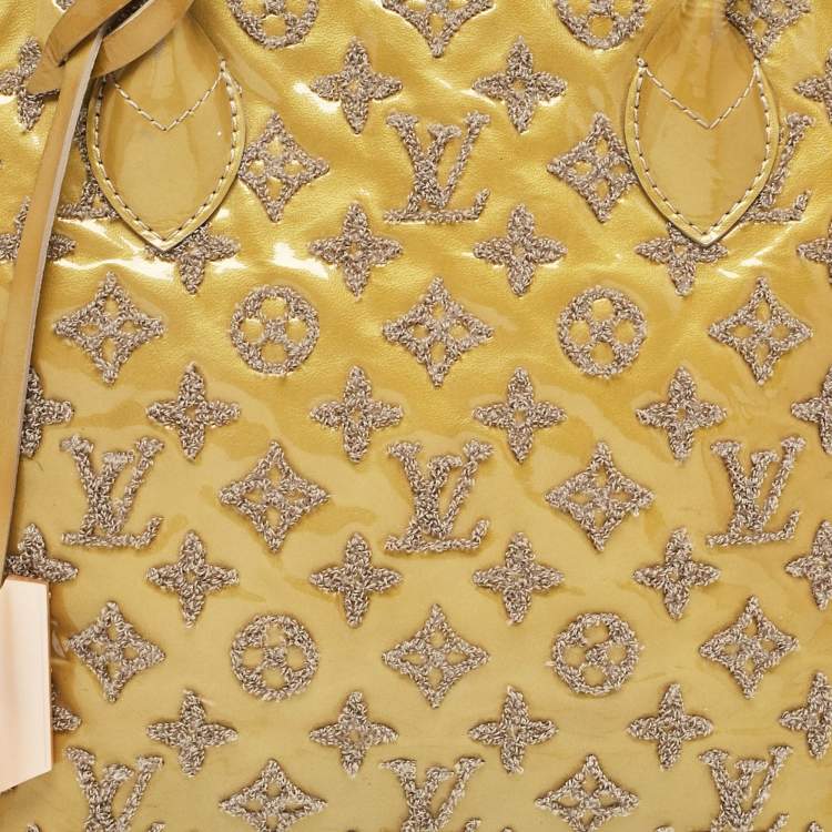 Pre Owned Louis Vuitton Gris Monogram Patent Leather Limited Edition Fascination Lockit Bag