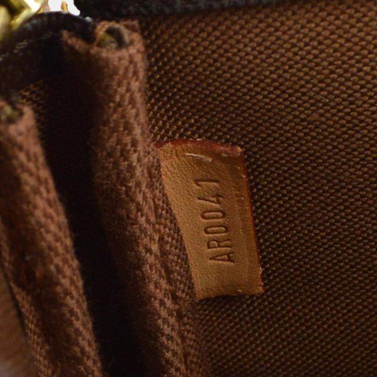 Pre Owned Louis Vuitton khaki Graffiti Pochette Accessoires Handbag