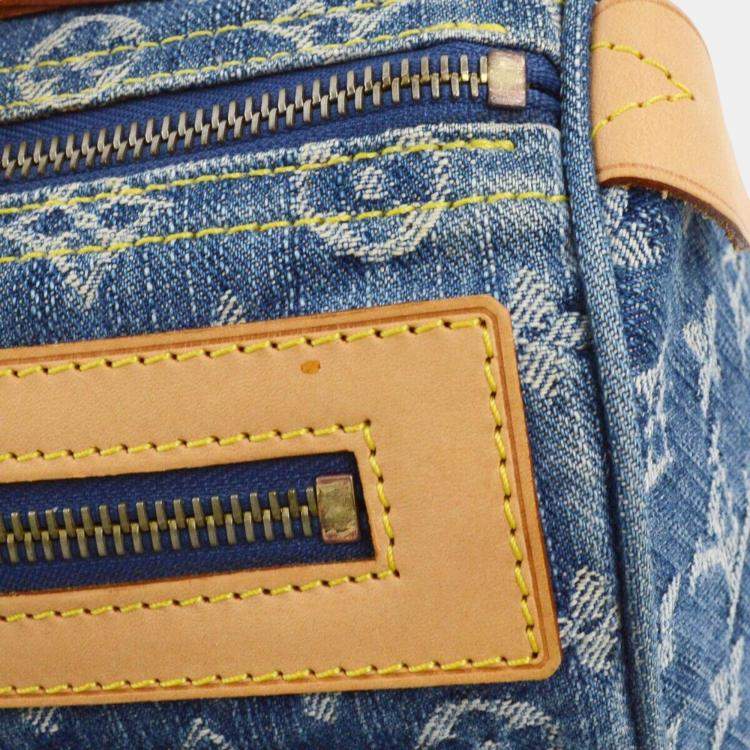 Pre Owned Louis Vuitton Blue Monogram Denim Neo Speedy Handbag