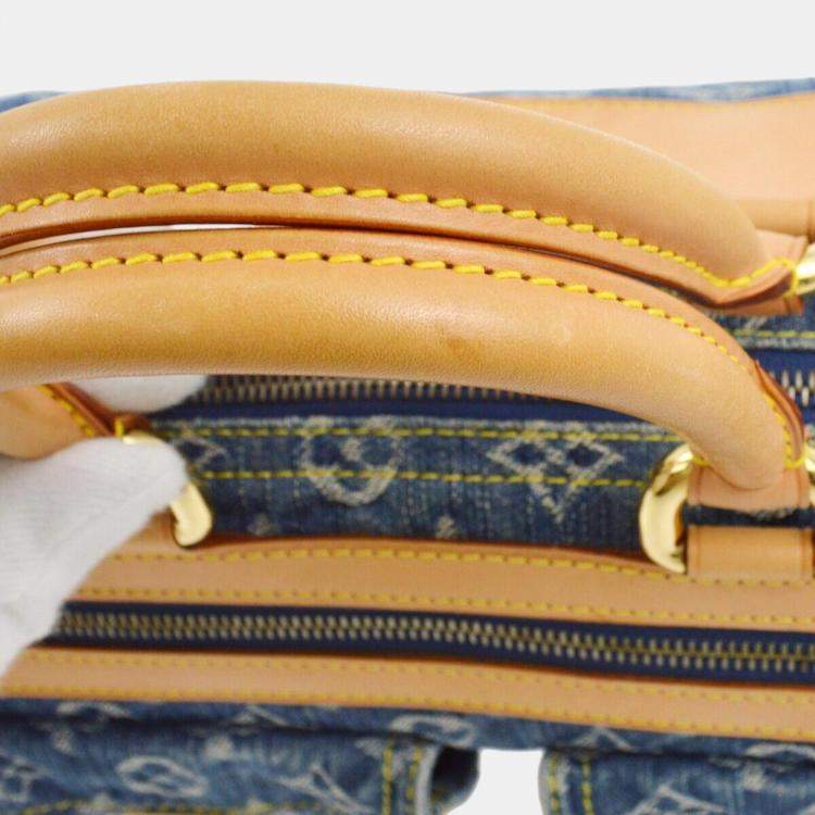 Pre Owned Louis Vuitton Blue Monogram Denim Neo Speedy Handbag
