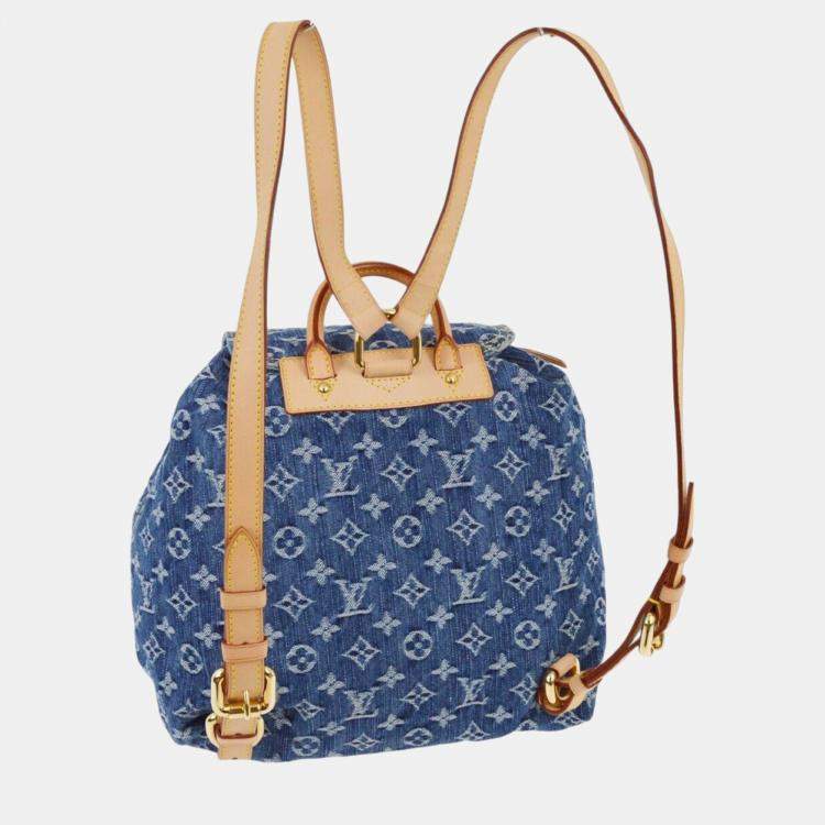 Pre Owned Louis Vuitton Blue Monogram Denim Sac a Dos GM Backpack