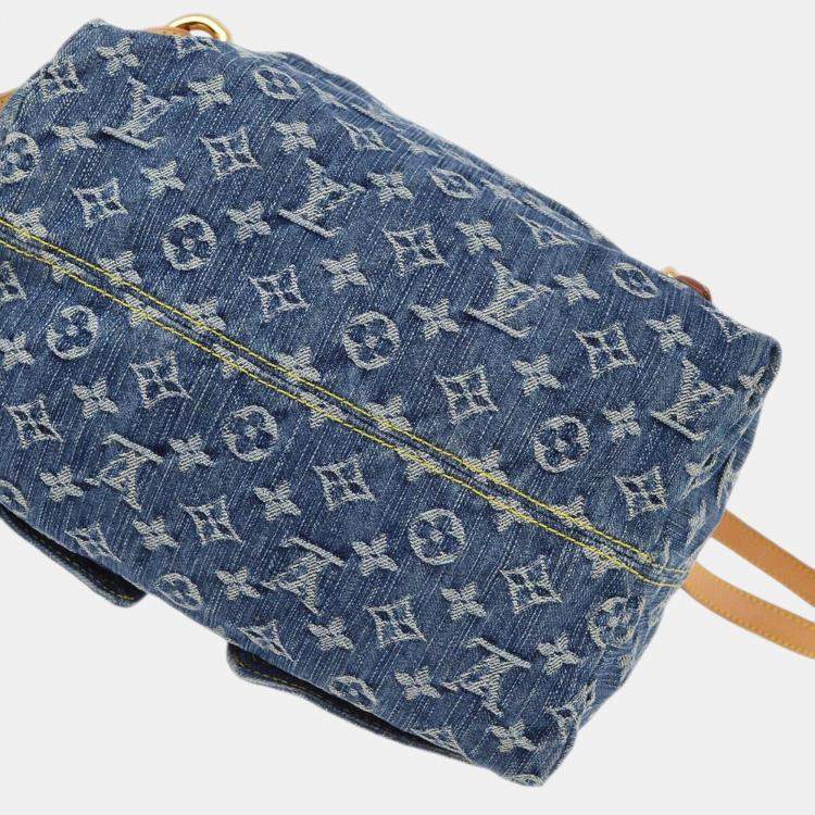 Pre Owned Louis Vuitton Blue Monogram Denim Sac a Dos GM Backpack