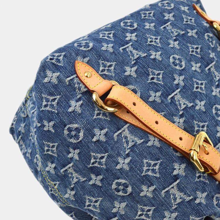 Pre Owned Louis Vuitton Blue Monogram Denim Sac a Dos GM Backpack