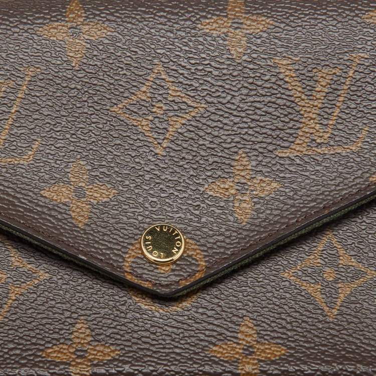 Pre Owned Louis Vuitton Khaki Monogram Canvas Félicie Strap & Go Bag
