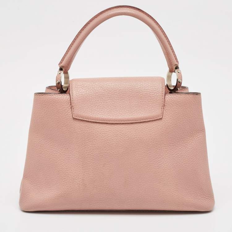 Pre Owned Louis Vuitton Magnolia Taurillon Leather Capucines PM Bag