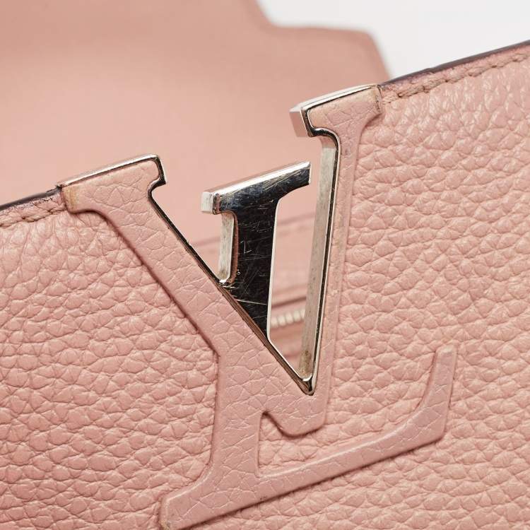 Pre Owned Louis Vuitton Magnolia Taurillon Leather Capucines PM Bag
