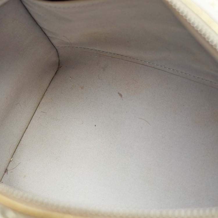 Pre Owned Louis Vuitton Silver Monogram Limited Edition Miroir Speedy 35 Bag