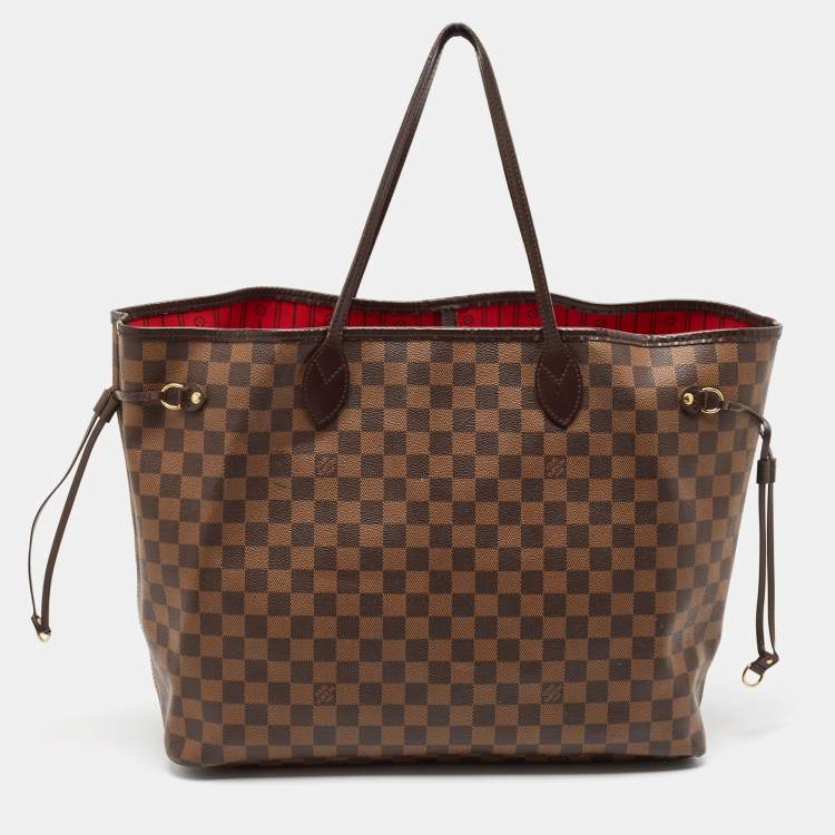 Pre Owned Louis Vuitton Damier Ebene Canvas Neverfull GM Bag